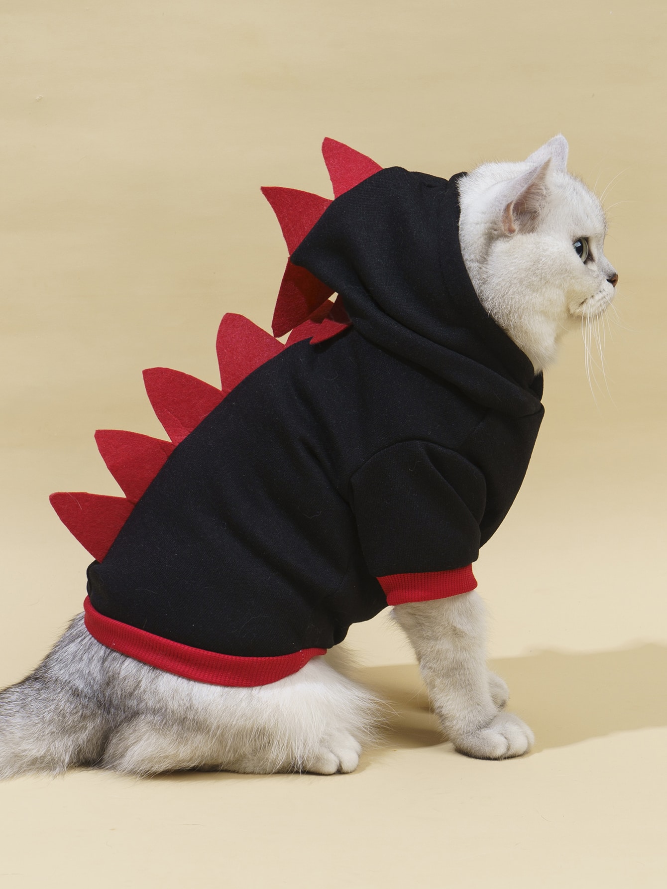 JoyPoem Dinosaur Dog Hoodie - Warm Jacket for Puppy, Kitten, Small & Medium Dogs & Cats - Black, XXS - Image 5