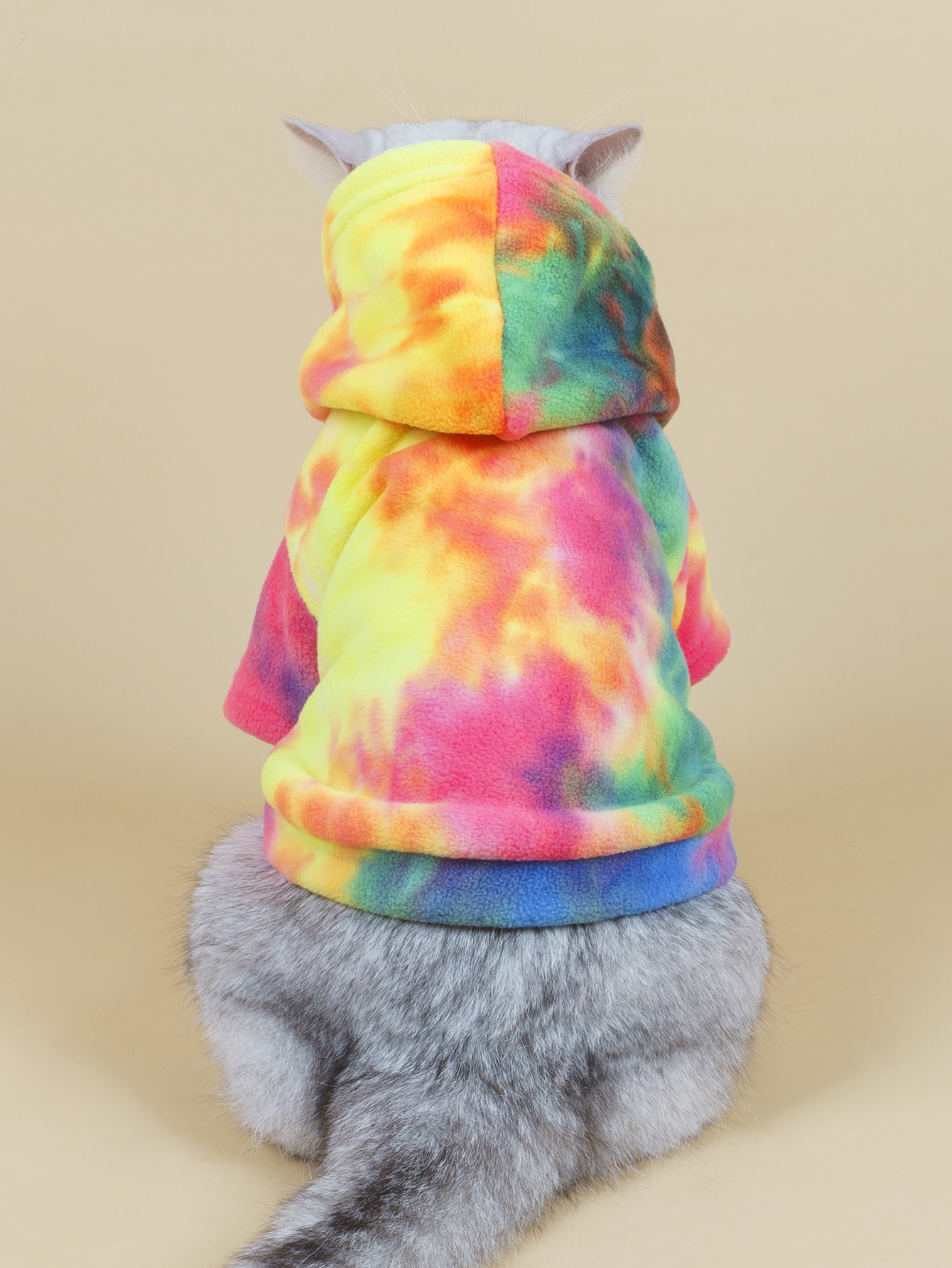 JoyPoem Dog Coat & Hoodie - Tie Dye Warm Winter Sweatshirt for Cat & Puppy - Small to Medium Sizes - Multicolor XS - Image 5