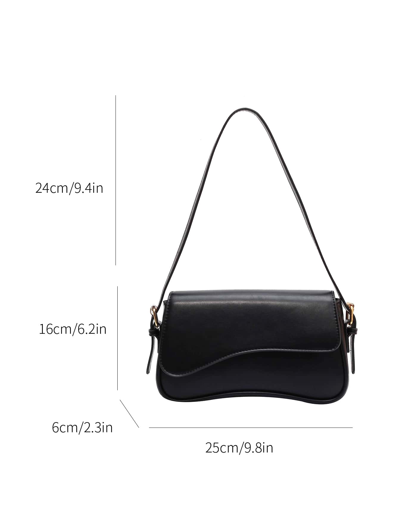 JoyPoem Women's Leather Shoulder Bag Clutch Purses Trendy Hobo Crossbody Handbags Y2K Saddle Flap Underarm Purse - Image 3