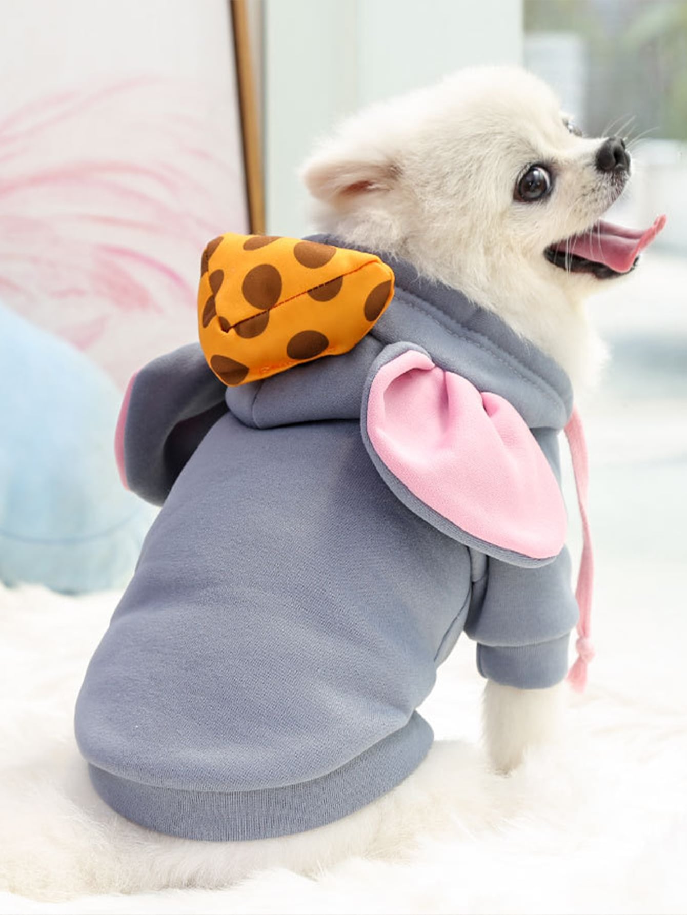 JoyPoem Dog Hoodie Pets 3D Ear Design Clothes Dog Warm Sweatshirt Christmas Halloween Dog Costume for Small Medium Dogs Cats Puppy Kitten Brown S - Image 4