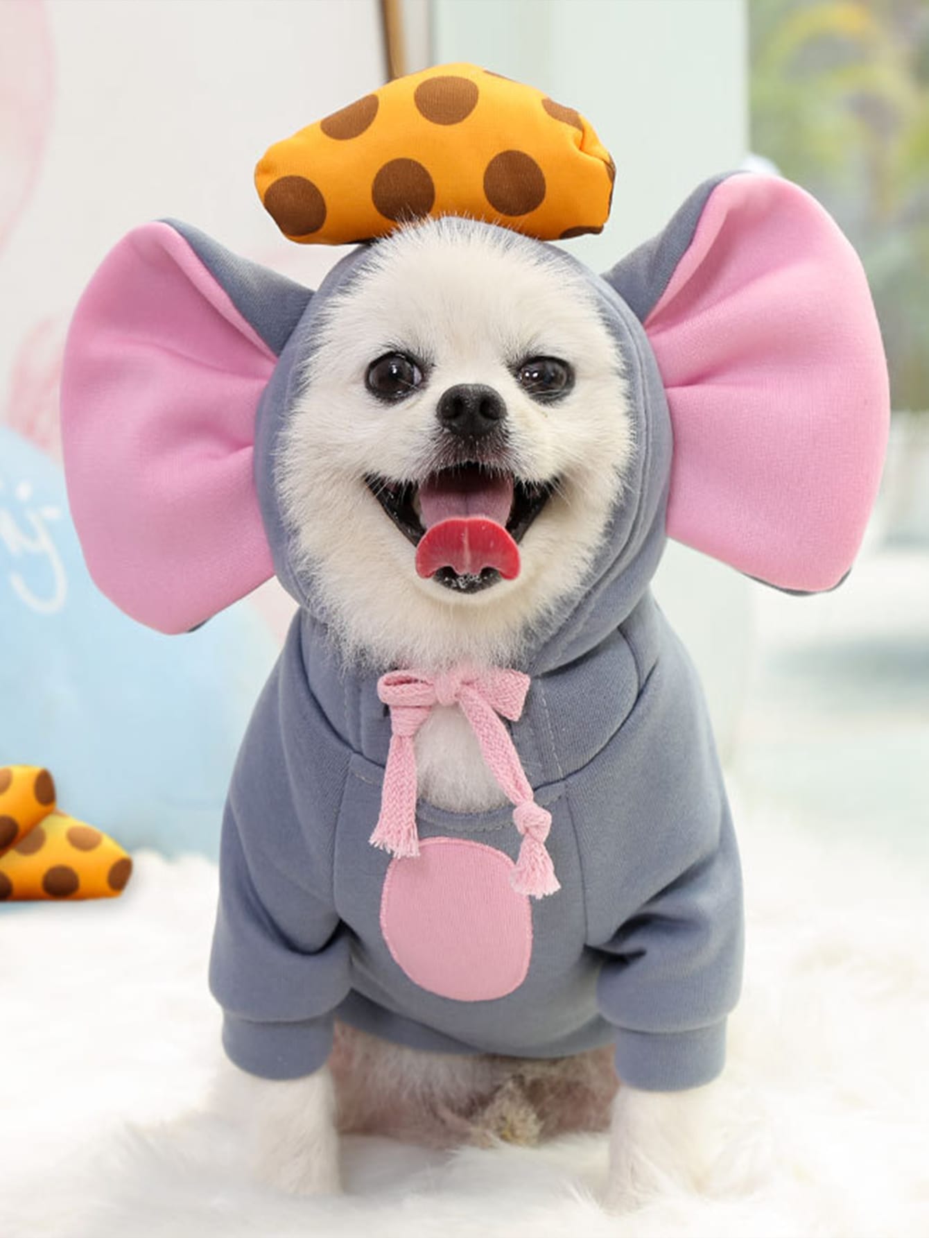 JoyPoem Dog Hoodie Pets 3D Ear Design Clothes Dog Warm Sweatshirt Christmas Halloween Dog Costume for Small Medium Dogs Cats Puppy Kitten Brown S - Image 3