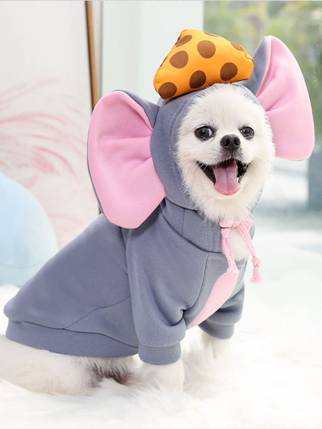 JoyPoem Dog Hoodie Pets 3D Ear Design Clothes Dog Warm Sweatshirt Christmas Halloween Dog Costume for Small Medium Dogs Cats Puppy Kitten Brown S - Image 5