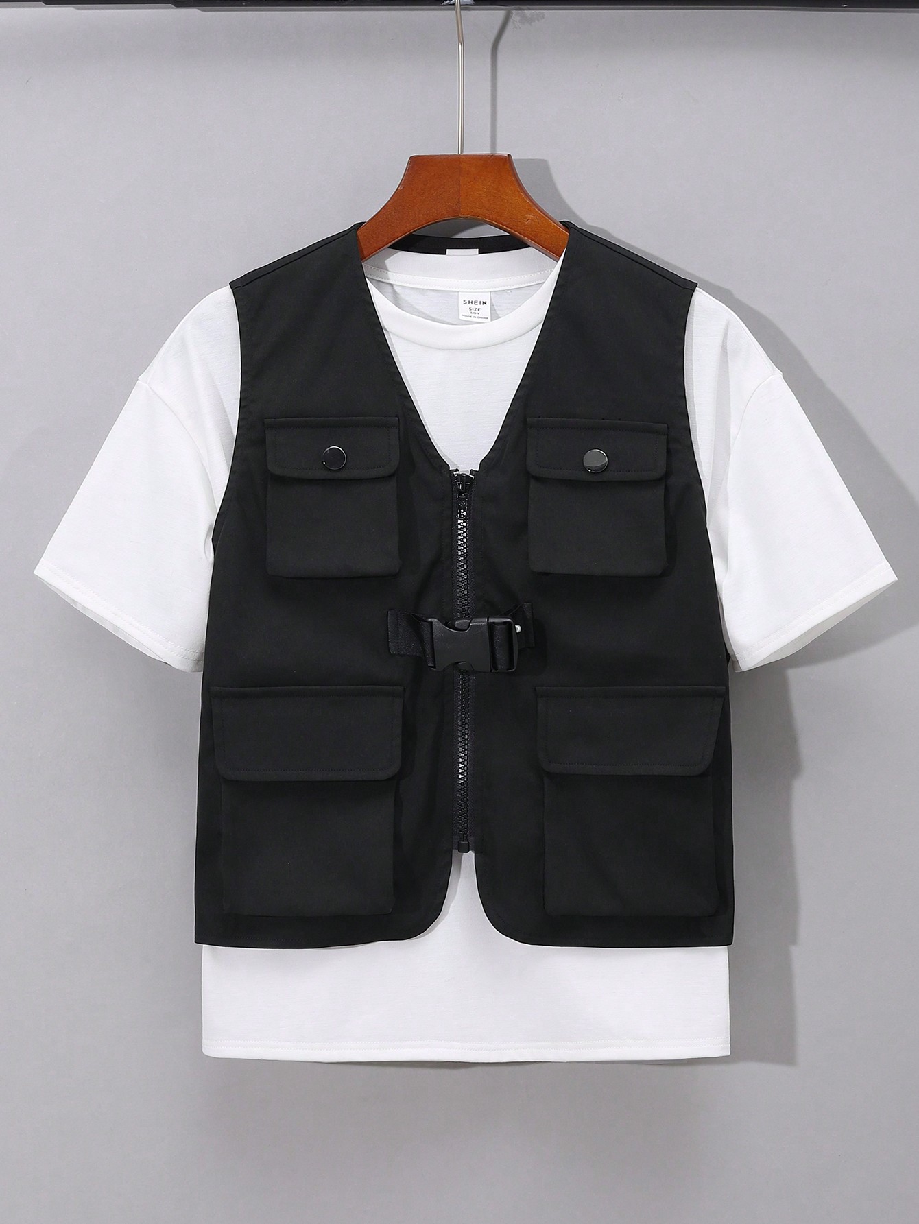 JoyPoem Boy's Flap Pocket Zipper Up Sleeveless Casual Cargo Vest Jacket Outerwear