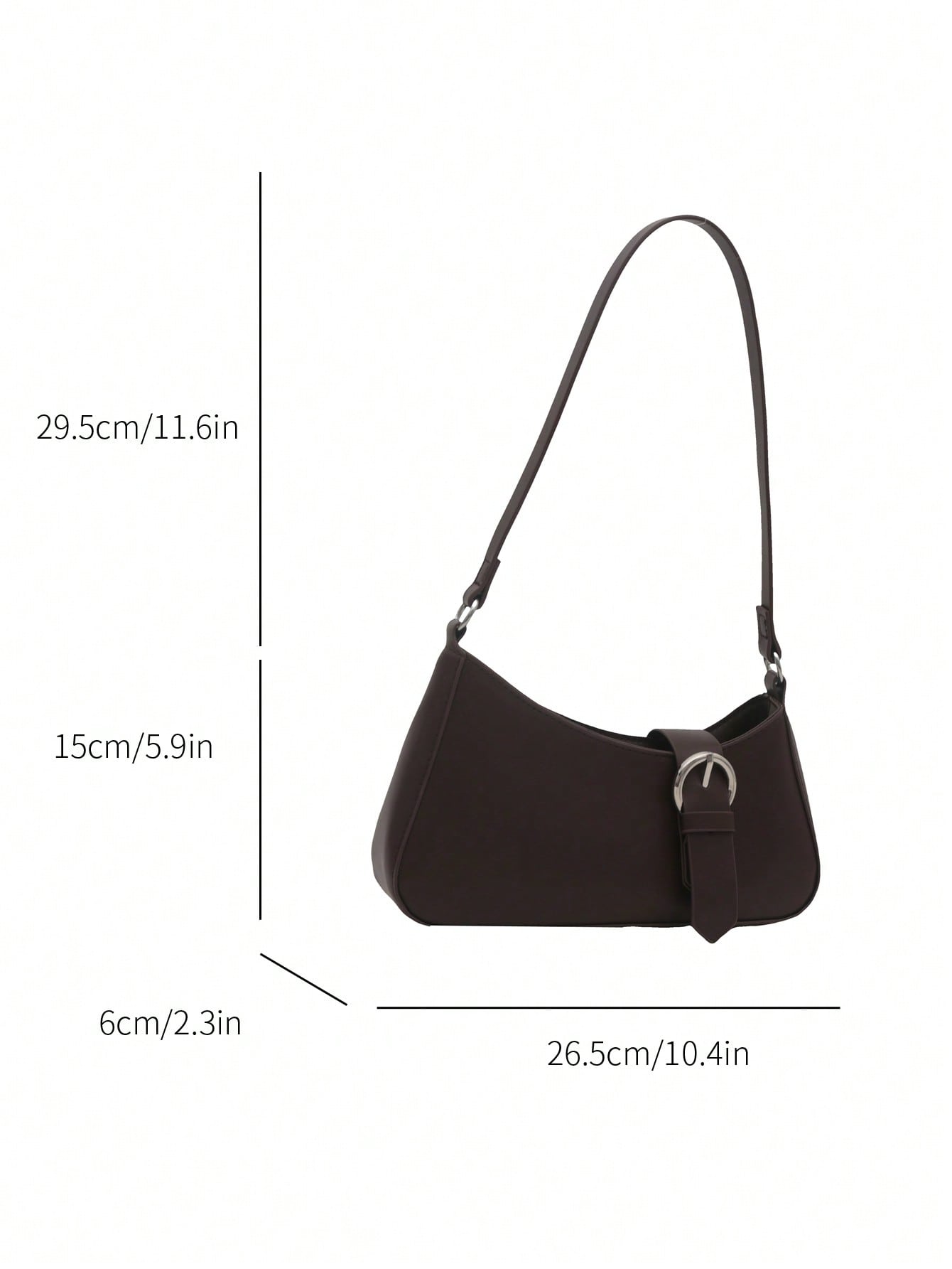 JoyPoem Women's Buckle Zipper Crescent Shoulder Handbags Vintage Top Handle Underarm Bags - Image 5