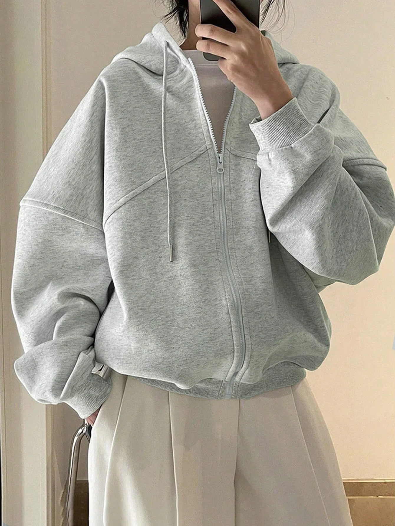 JoyPoem Women's Zip Up Hoodies Fall Fashion Outfits Comfrt Hoodie Streetwear Long Sleeve Sweatshirt