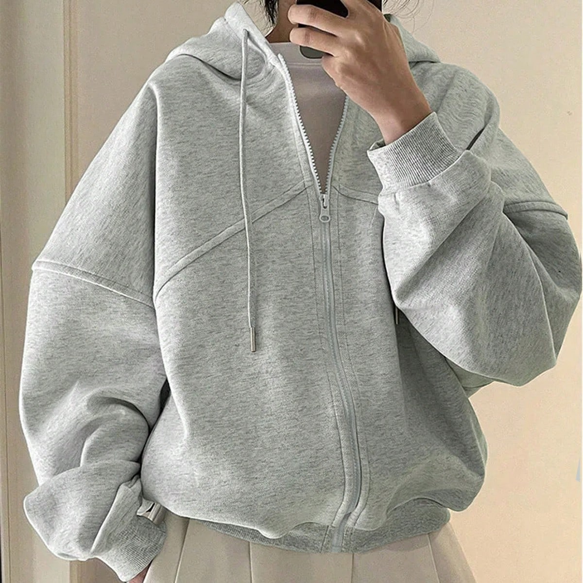 JoyPoem Women's Zip Up Hoodies Fall Fashion Outfits Comfrt Hoodie Streetwear Long Sleeve Sweatshirt - Image 5