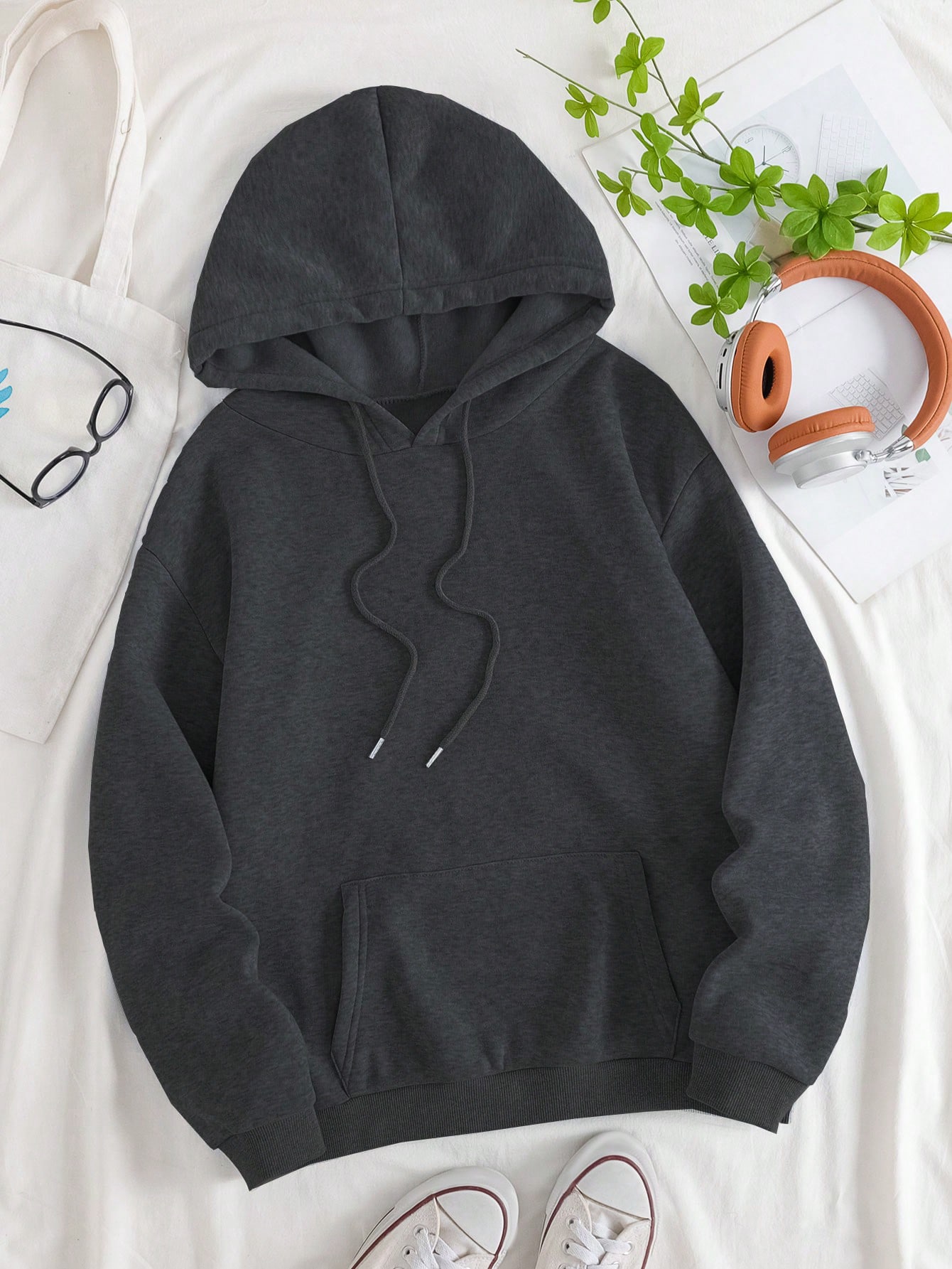 JoyPoem Womens Mock Neck Sweatshirt Drop Shoulder Hoodies Pullover Sweatshirts with Pockets - Image 5