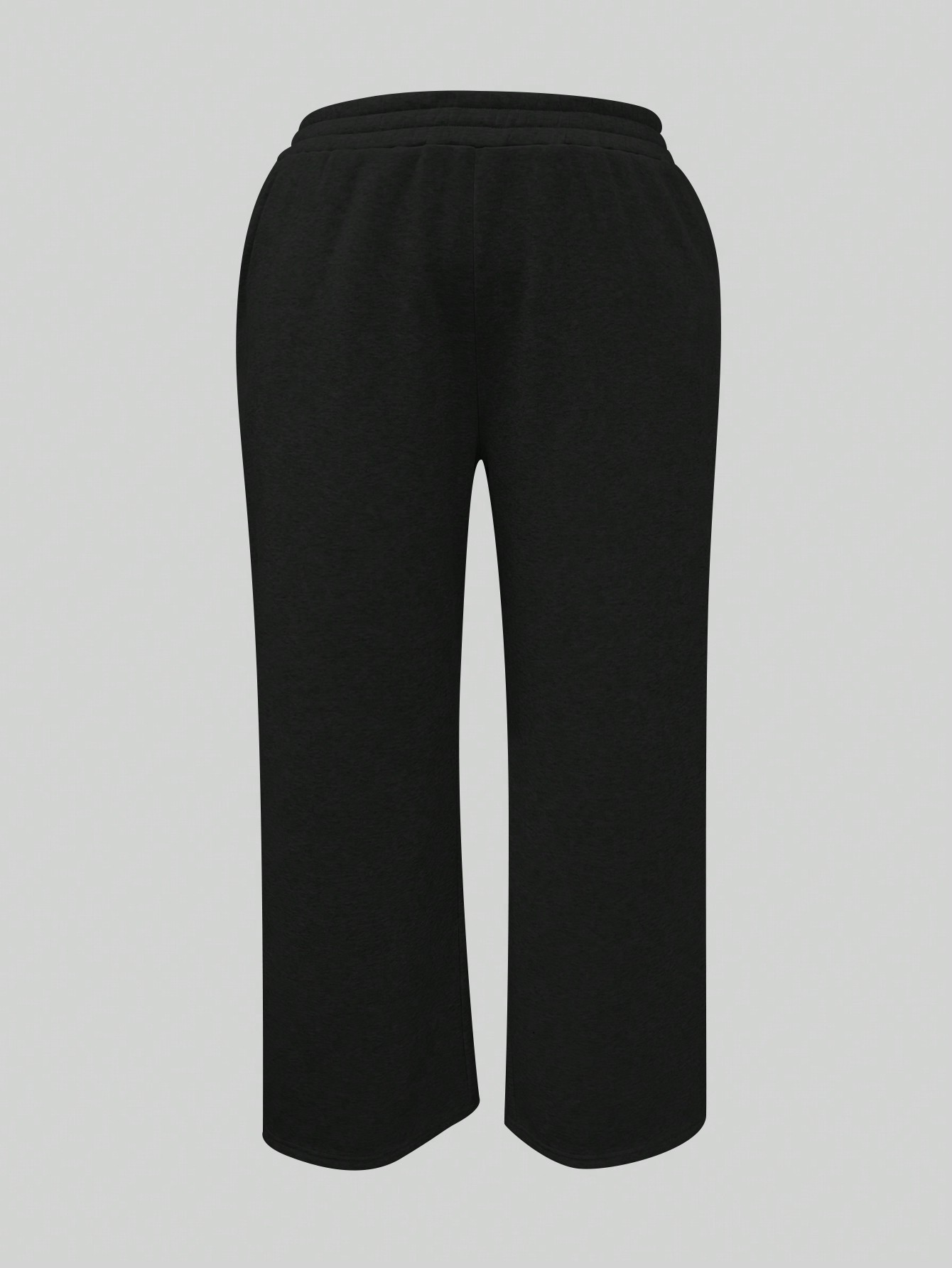 JoyPoem Women's Plus Size Elastic Waist Baggy Sweatpants Wide Leg Long Joggers Pants - Image 3