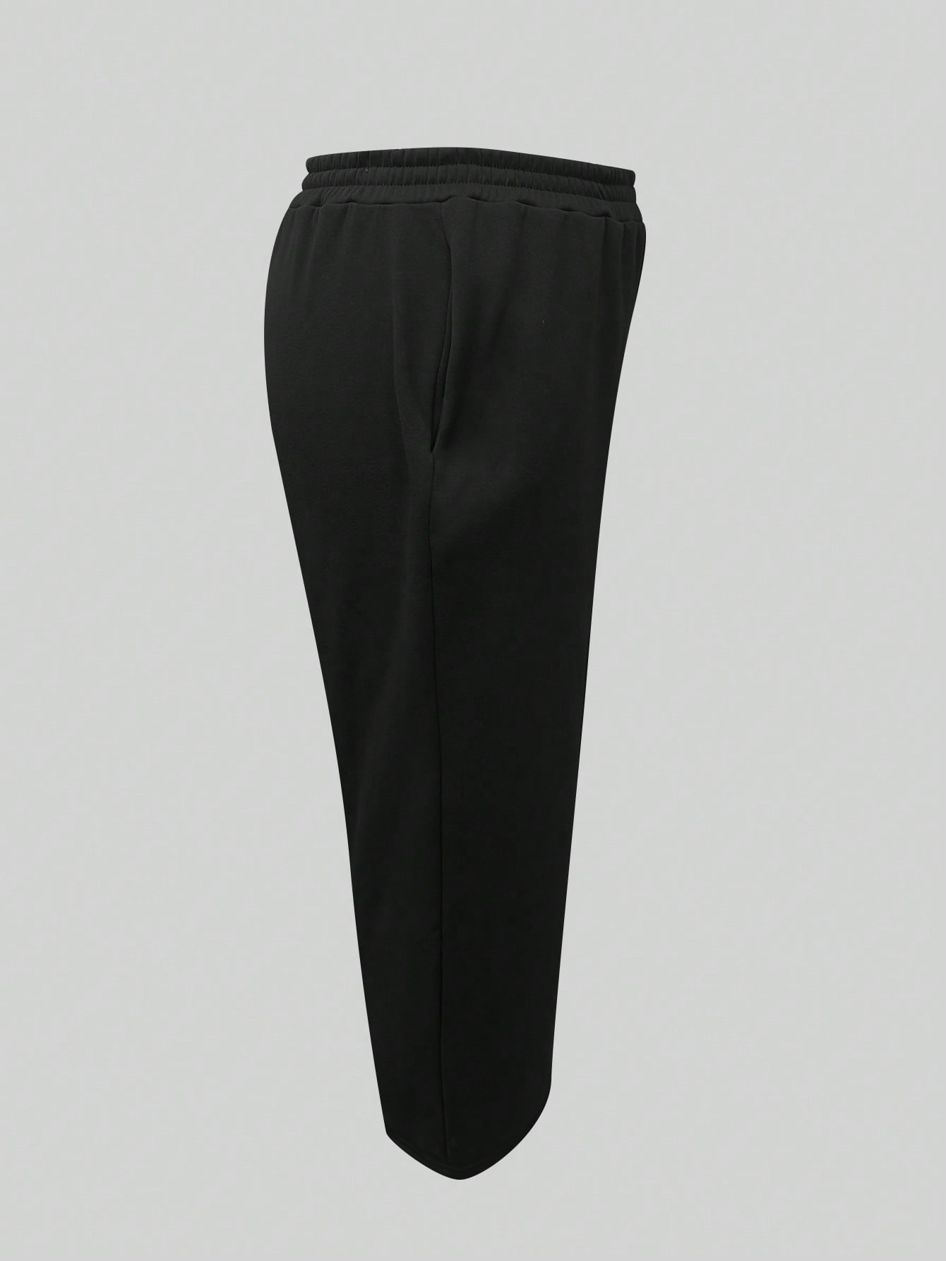JoyPoem Women's Plus Size Elastic Waist Baggy Sweatpants Wide Leg Long Joggers Pants - Image 4