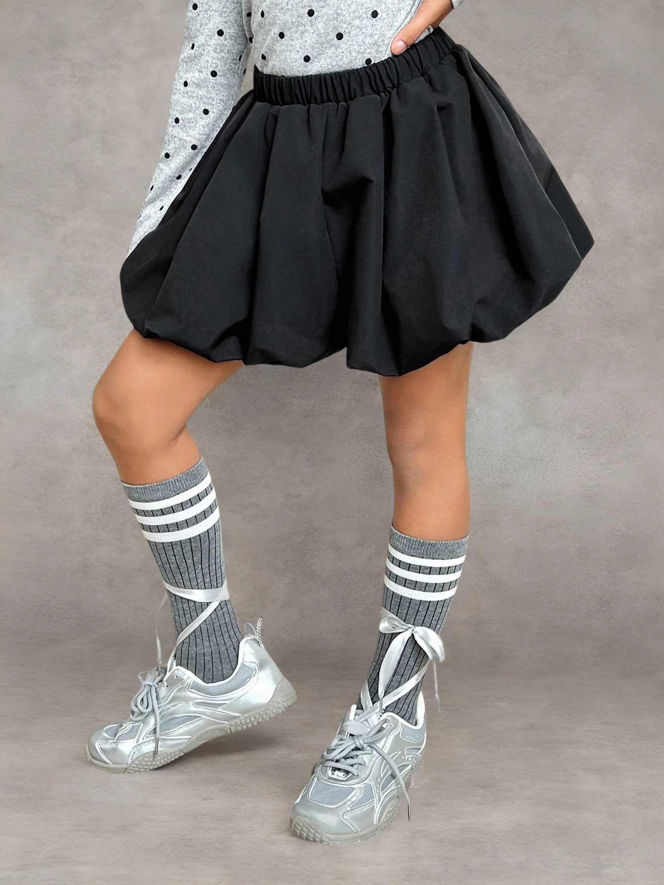 JoyPoem Girl's Y2K Bubble Shorts Cute Clothes Balloon Elastic Waist Ruffled Cute Mini Skirts Skort