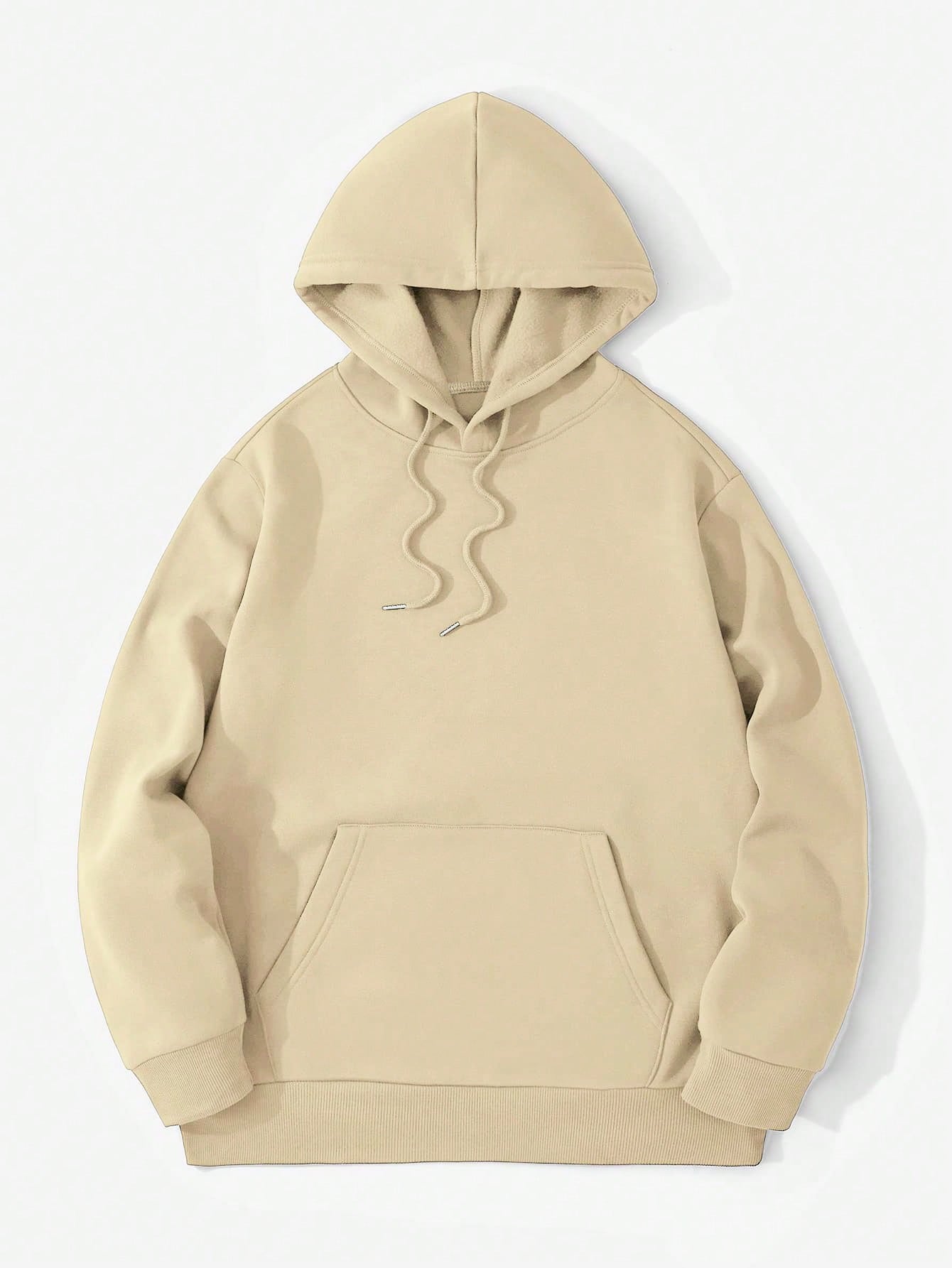 JoyPoem Men's Drawstring Hoodies Long Sleeve Drop Shoulder Loose Hooded Sweatshirt - Image 5
